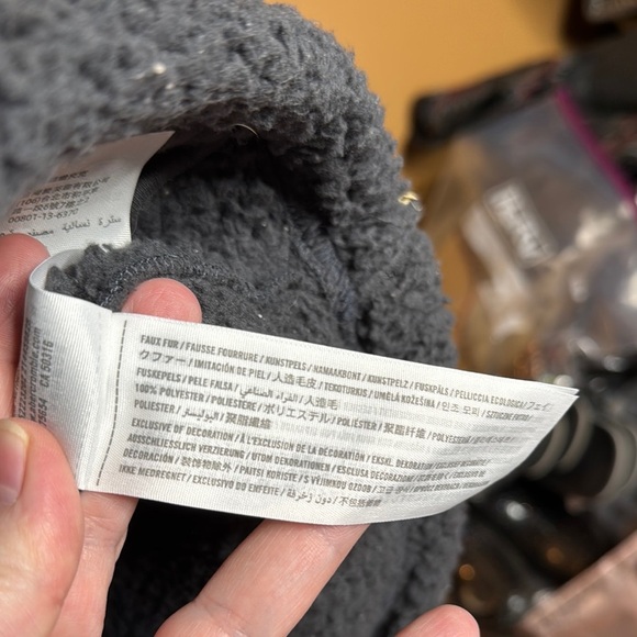 Abercrombie & Fitch Soft A&F Leather Trim Sherpa Fleece Jacket Size Small - Picture 8 of 10